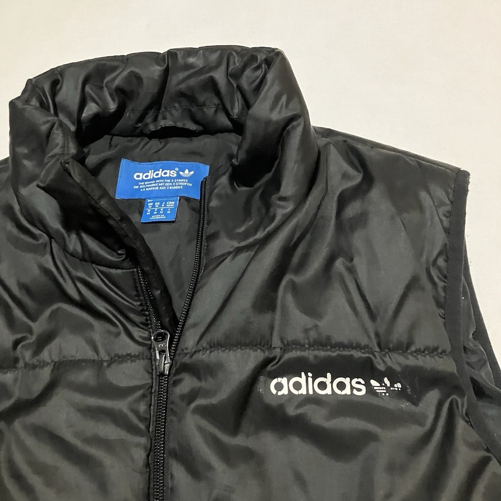 Adidas Puffer Vest Mens Size Medium Full Zip Pockets Performance Outdoor Classic - Picture 2 of 6